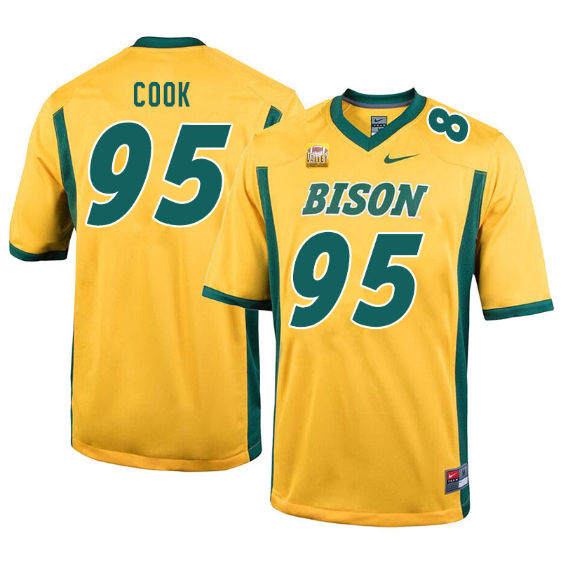 Men #95 Brendan Cook North Dakota State Bison College Football Jerseys Sale-Yellow - Click Image to Close